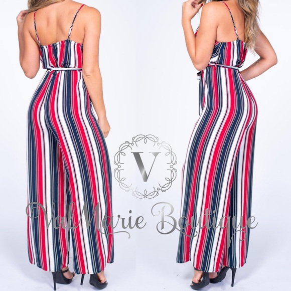 Patriotic Striped Jumpsuit - Picture 5 of 6